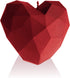 Candellana Heart Shaped Candle, Sweet, Romantic, Fun, Modern, (3-inch Cherry red)
