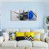 Flower Painting Family Wall Decor for Living Room 3 Pieces Floral Canvas Wall Art Modern Blue Rose Picture Print Bedroom Bathroom Kitchen Home Decoration Artwork