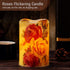 Flameless Candle Flickering Rustic Roses Battery Operated LED Candle Real Wax Pillar with Remote Timer, Home Decor Dripless Flower Candle