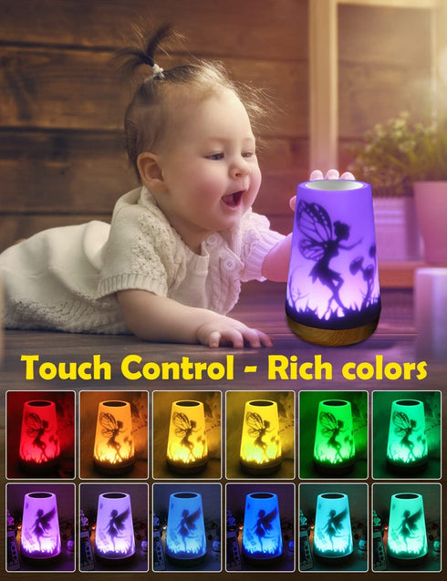 Mostof Butterfly Fairy Night Light with Remote for Girls Baby Kids Bedroom (Fairy)