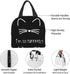Black cat Lunch Bag Insulated Lunch Box with Front Pocket Reusable Tote Bag For Office Work Picnic Travel Shopping