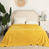 SOCHOW Sherpa Fleece Throw Blanket, All Seasons Lightweight Fuzzy Warm Super Soft Plush Blanket for Bed, Sofa and Couch, 50 x 60 inches, Mustard Yellow