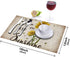 ARTSHOWING Set of 6 Placemats Heat-Resistant for Dining Table Linen Table Mats Rustic Sunflower Rectangle Pad Placemat 12 x 18 Inch - You are My Sunshine
