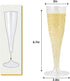 50 Pack Plastic Champagne Flutes Disposable 4.5 Oz Clear Plastic Champagne Glasses Perfect for Wedding and Shower Party