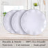 DISPOSABLE DESSERT PLATES | 20 pc | Heavy Duty Plastic Dishes | Elegant Fine China Look | Veil - White (6€?)