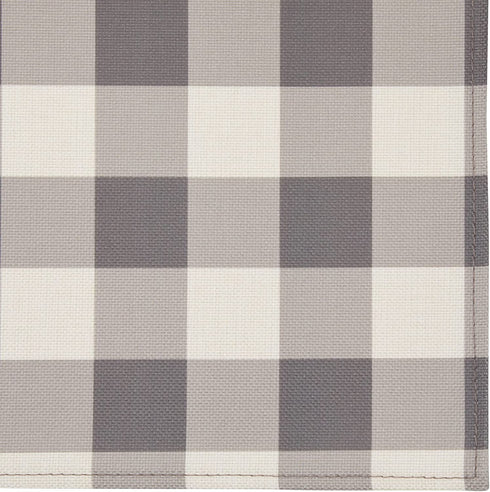 Set of 6 Grey White Buffalo Plaid Placemats, Farmhouse Dining Table Decorations (13 x 17 in)