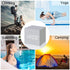 WulaWindy Digital Alarm Clock Wooden LED Light Multifunctional Modern Cube Displays Date Temperature for Home Office Travel-Black (White)