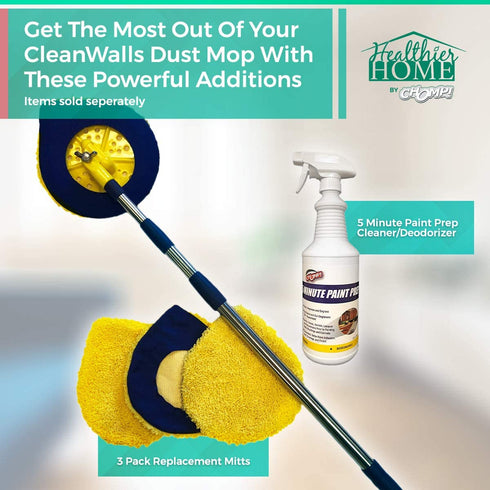CHOMP Prep Cleaner Deglosser: Healthier Home 5 Minute Wall and Ceiling, Baseboards, Cabinets Painting Preparation Trim, Spray Gloss, Dirt, Grime, Grease Remover 32 Ounces, 32 oz