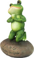 DWK Praying Frog Outdoor Garden Statue | Religious Novelties Outdoor Frog Statues | Garden Meditation and Garden Frogs Decor | Inspirational Figurines - 6.5"