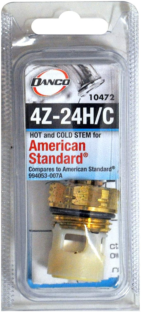 Danco (10472) 4Z-24H Hot and Cold Replacement Stem for American Standard Faucets, 1-Pack, Pack of 1, Brass