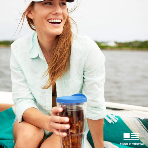 Tervis Made in USA Double Walled Kelly Ventura Insulated Tumbler Cup Keeps Drinks Cold & Hot, 24oz, Posy