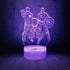 7 Color Changing Night Lamp 3D Atmosphere Bulbing Light 3D Visual Illusion LED Lamp for Kids Toy Christmas Birthday Gifts - Spiderman, Iron Man, Captain America (Heroes)