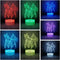 7 Color Changing Night Lamp 3D Atmosphere Bulbing Light 3D Visual Illusion LED Lamp for Kids Toy Christmas Birthday Gifts - Spiderman, Iron Man, Captain America (Heroes)