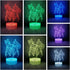 7 Color Changing Night Lamp 3D Atmosphere Bulbing Light 3D Visual Illusion LED Lamp for Kids Toy Christmas Birthday Gifts - Spiderman, Iron Man, Captain America (Heroes)