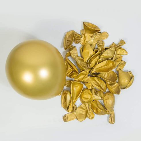 Metallic Gold Yellow Balloon Garland Kit 137pcs, Metallic Silver and Black Balloons set Perfect Decoration for Wedding Graduation Anniversary Party Baby Shower Backgroud Decorations