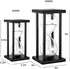 JIDUO Hourglass Timer 30/60 Minutes Wood Sand Hourglass Clock for Creative Gifts Room Decor Office Kitchen Decor Birthday (30 min, White)