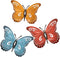 Juegoal Metal Butterfly Wall Art, Inspirational Wall Decor Sculpture Hanging for Indoor and Outdoor, 3 Pack