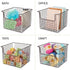 mDesign Metal Wire Food Storage Basket Organizer with Front Dip Opening for Organizing Kitchen Cabinets, Pantry Shelf, Bathroom, Laundry Room, Closets, Garage - Bronze
