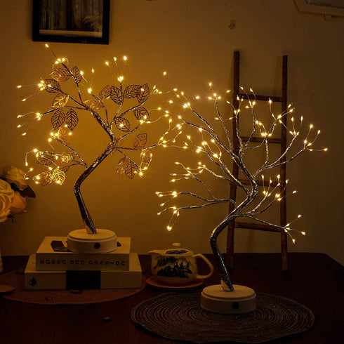 20" Firefly Bonsai Tree Light - Fairy Light Spirit Tree Lamp with 108 LED Lights - DIY Artificial Tree Lamp, USB/Battery Touch Switch, Deco of Children's Room, Bedroom, Living Room, Party Wedding