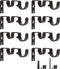 8 PCS Double Curtain Rod Brackets, Heavy Duty Curtain Rod Holders for 1and 5/8 Rod, Adjustable Double Rod Holders Hardware for Window, Bedroom, Home Curtain Rods, Drapery Rod(Black)