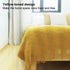 JibHome Knitted Throw Blankets for Couch and Bed, Soft Cozy Knit Blanket with Tassel, Yellow Lightweight Decorative Blankets and Throws, Farmhouse Warm Woven Blanket for Men and Women(Yellow)