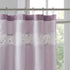 Serene Flora Fabric Shower Curtain , Embroidered Transitional Shower Curtains for Bathroom , 72 X 72 , Purple