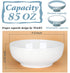 TGLBT 2.5 Quarts Porcelain Serving Bowls - Extra Large,Heavy- 2 Packs, White,Stackable