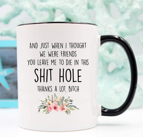 YouNique Designs Coworker Leaving Mug, 11 Ounces, Going Away Gift, Farewell Gifts for Coworker Leaving (Black Handle)