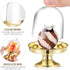 BESTONZON 12pcs Mini Cake Stand Chocolate Cupcake Candy Display Plate with Lid for Birthday Wedding Party Supplies - 8 x 6 x 6cm (Golden Base)