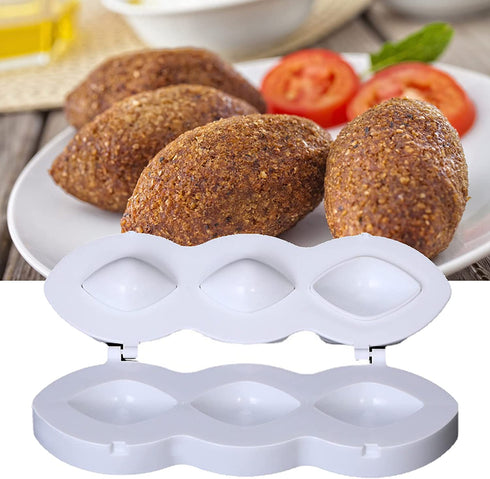 Meatball Mould,Durable DIY Plastic Meatball Mould,Meatball Fish Ball Burger Maker Mould,Manual Meatloaf Maker Press Tool,Kitchen Cooking Tools for Making Fried Kibbeh Cake Mould