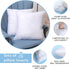 Throw Pillow Inserts - 16 x 16 Inches Decorative Pillows Inserts Set of 2, Premium Hypoallergenic Couch Pillows, Throw Pillows for Couch Bed Sofa - White