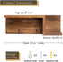 AKKO Wooden Key Holder for Wall Decorative Mail and Key Holder Organizer with 4 Key Hooks and œZ? Shape Wall Mount Floating Shelf ,Rustic Home Decor for Wall, Entryway, Mudroom, Bathroom