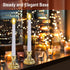Lotus Hills Flameless Window Candles with Remote and Timer, 6 Packs Battery Operated Window Candles with Gold Candle Holders, Flickering Led Window Candles for Newyears Party Wedding Decorations