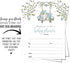 Elephant Baby Shower Invitations Boys - Pack of 25 Invites with Envelopes Rustic, Greenery Jungle Animal Party Theme Handwrite Details Blank Set DIY