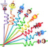 24 Superhero Straws with 2 Cleaning Brush 6 Designs Great for Birthday as Avengers Themed Party Favors and Party Supplies