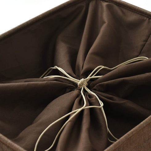 TheWarmHome Large Baskets for Storage Rectangular Basket Decorative Basket Fabric Storage Bin Brown Storage Basket Shoes Basket Towel Basket Cloth Baskets Blanket Storage(Brown, Extra Large-1 Pack,17.7L×13.8W×9.8H)