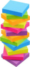 Sticky Notes 2x2, 6 Color Bright Colorful Sticky Pad, 12 Pads/Pack, 100 Sheets/Pad, Self-Sticky Note Pads ( Green, Yellow, Blue, Orange, Purple, Rose)