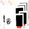 23 Piece Large and Medium Inkless Keepsake Ink Pad Kit Include 5 Clean Touch Ink Pads 10 Imprint Card and 8 Star Shaped Paper Clips Pet Paw Inkless Print Kit Great for Family Keepsake Newborn Registry
