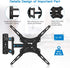 Full Motion TV Wall Mount Bracket Articulating Arms Swivels Tilts Extension Rotation for Most 13-55 Inch LED LCD Flat Curved Screen TVs, Max VESA 400x400mm up to 66lbs by Pipishell