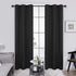 Deconovo Solid Room Darkening Thermal Insulated Blackout Grommet Window Curtain Living Room, Black, 42x95 Inch, 1 Panel
