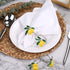 Lemon Napkin Rings Set of 4, Delicate Crafts Alloy Fruit Napkin Holder Rings Fall Table Decorations for Thanksgiving, Christmas, Wedding Banquet, Birthday, Holiday Daily Dinner, Party Decor?Lemon?