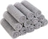 Qioo Washcloths Set 12 Pack,12"x12" Bamboo Baby Washcloths,Wash Cloths for Bathroom-Hotel-Spa-Kitchen Multi-Purpose Fingertip Towels & Face Cloths ?Grey?