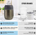 Zulay Vacuum Insulated Soup Thermos 16 oz - Stainless Steel Food Thermos For Hot Food For Adults and Kids - Leakproof Insulated Food Jar For Hot Food Thermos For Soup with Foldable Spoon (Dark Gray)