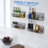 Spice Racks for Wall Mount, Easy to Install Set of 4 Spice Organizer,Hanging Black Spice Organizer Shelf, Farmhouse Seasoning Organizer, Space-Saving Spice Shelves Holder for Kitchen Wall