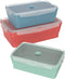 Silicone food storage - Collapsible food storage containers with lids - Space saving food containers in Small, Medium and Large - BPA Free Silicone - Collapsible tupperware microwave safe