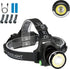 Headlamp, 2 in 1 Newest T6 Spot Zoomable+COB Board Flood Hardhat Light, 6000 Lumen Waterproof USB Rechargeable Hard Hat Head Lamp, Up-Close Work HeadLight with 4 Clips for Outdoor Camping Hunting