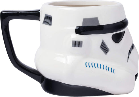 Silver Buffalo Star Wars Stormtrooper Face 3D Sculpted Ceramic Mug, 20 Ounces