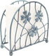 Antique Turquoise Metal Floral Petals & Branches Tabletop Napkin Holder, Freestanding Tissue Dispenser