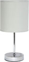Chrome Mini Basic Table Lamp with Fabric Shade, Slate
