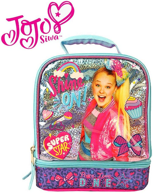 Nickelodeon JoJo Siwa Lunch Box Kit with Insulated Dual Compartment for Girls